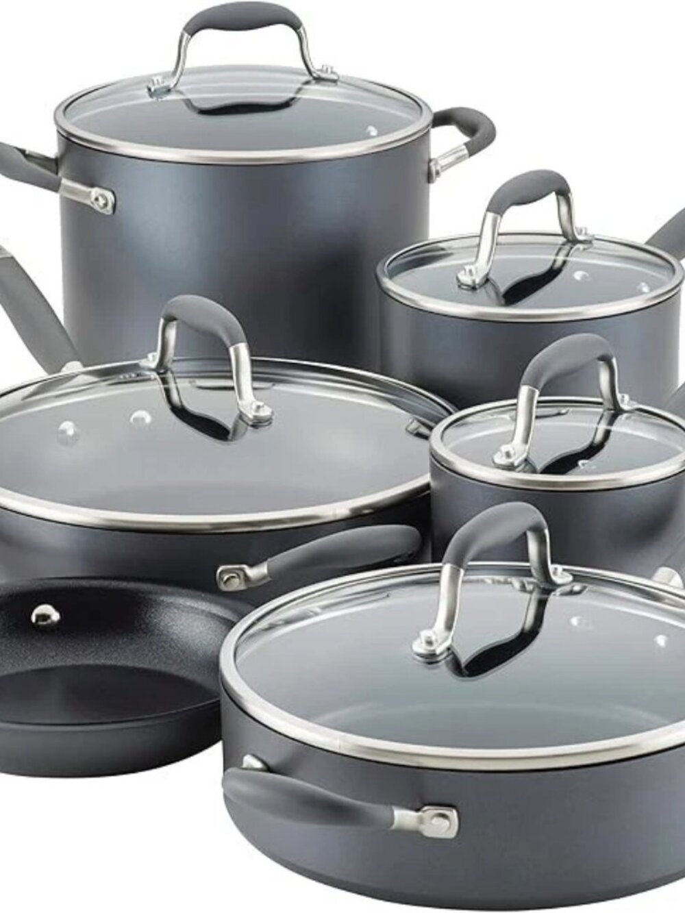 Anolon 84631 Advanced Home 11-Piece Cookware Set - Moonstone
